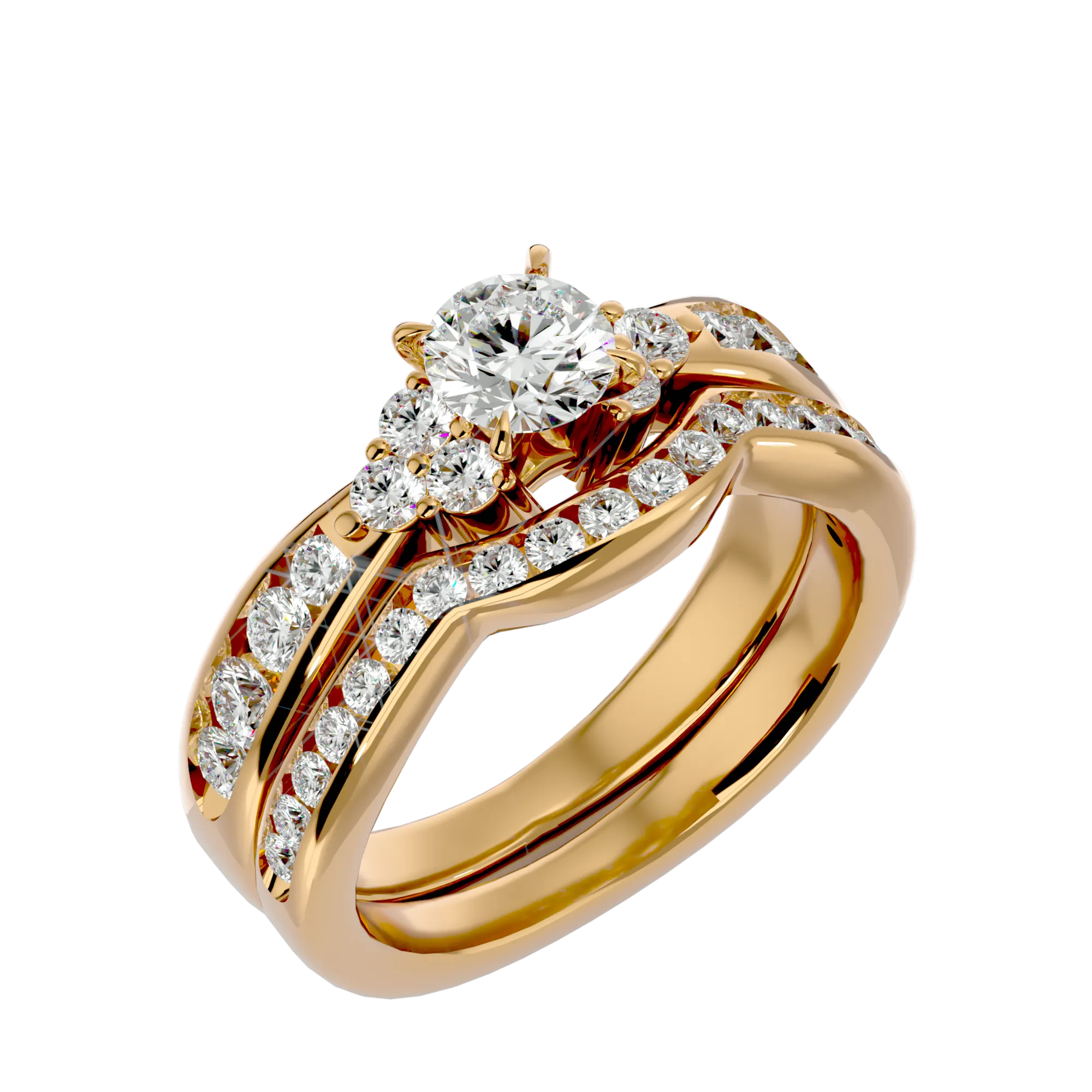 1 3/4 ctw Round Lab Grown Diamond Bridal Ring