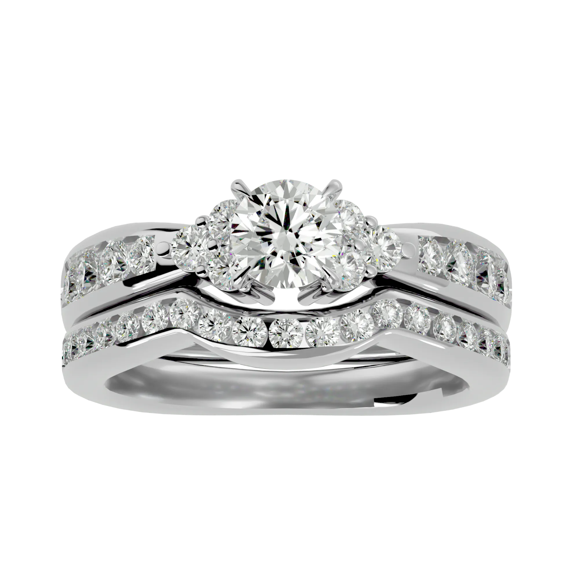 1 3/4 ctw Round Lab Grown Diamond Bridal Ring