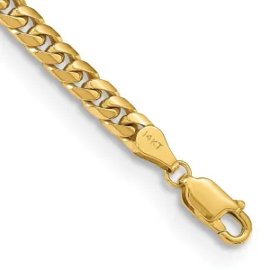 14K 4.3mm Solid Miami Cuban Link with Lobster Clasp Bracelet