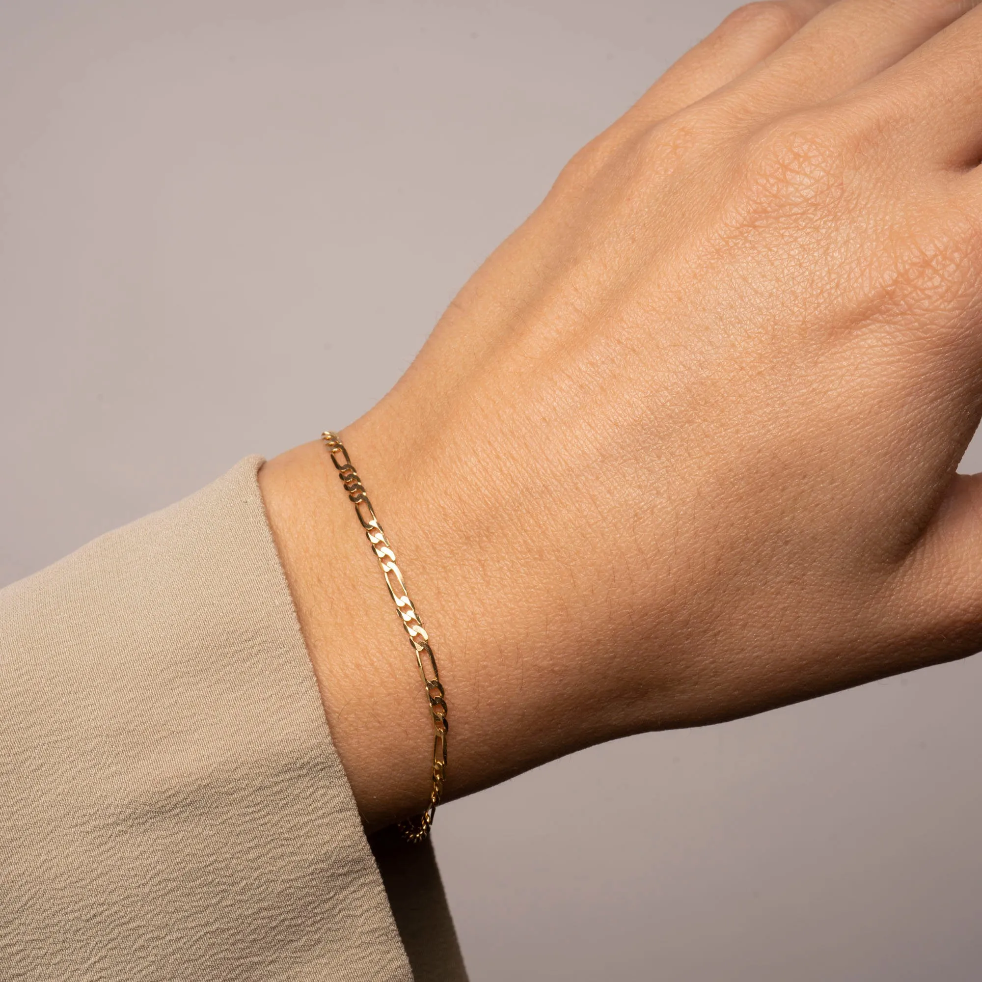 14k Gold Figaro Bracelet