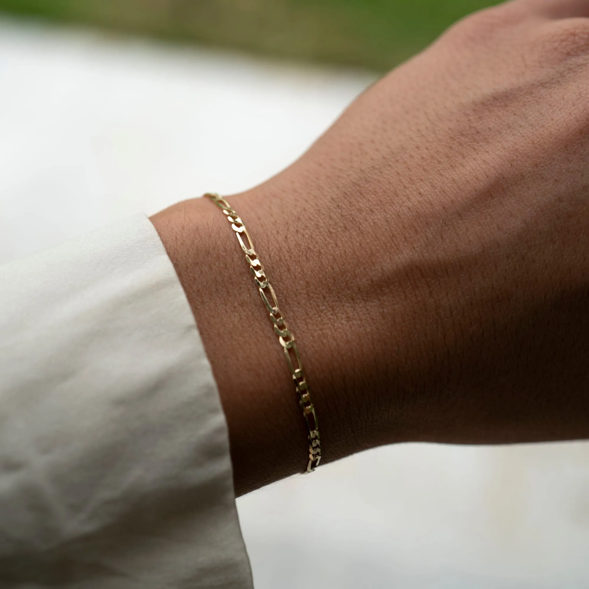 14k Gold Figaro Bracelet