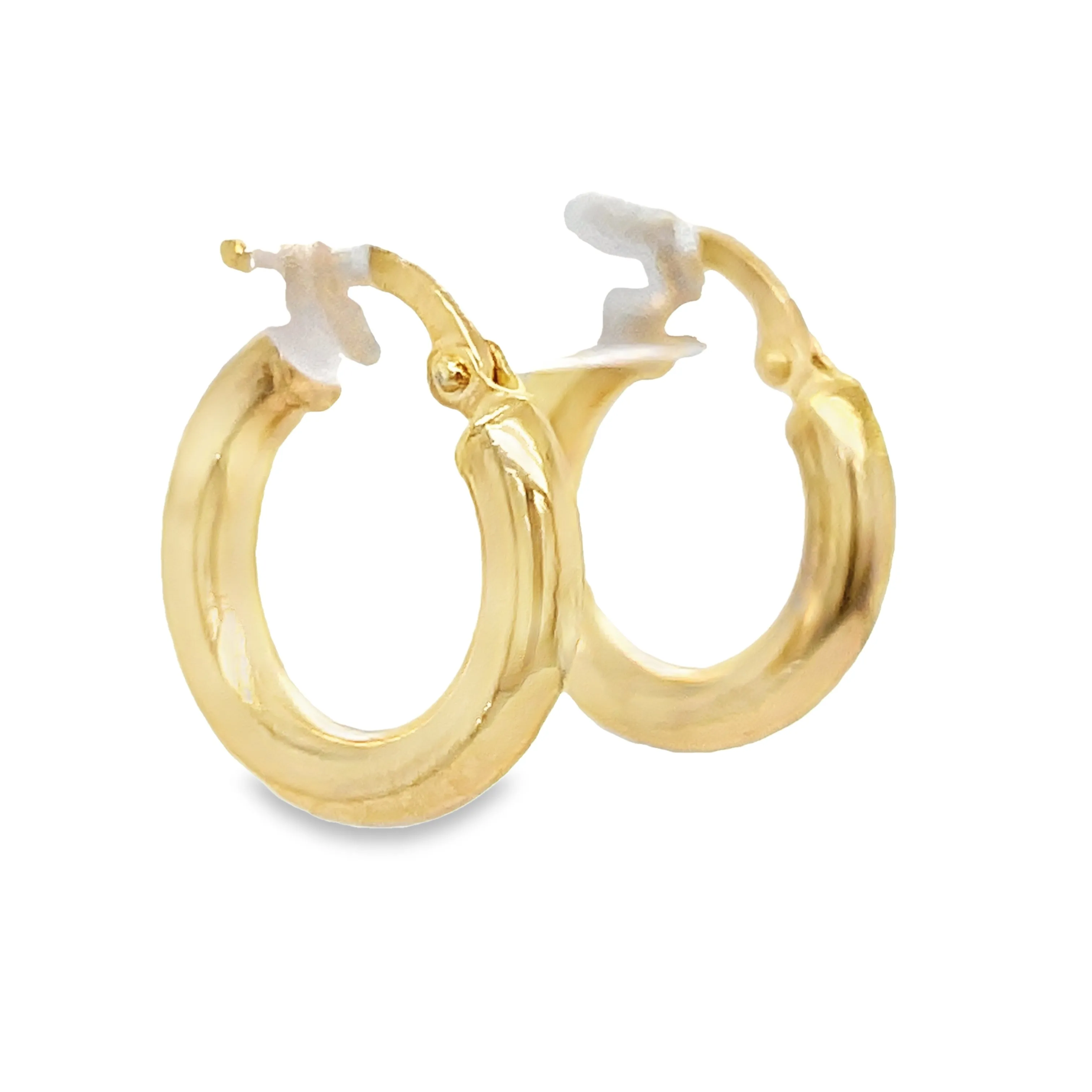 14k Italian Yellow Gold Small Hoop Earrings 2.80 mm