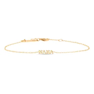 14k Itty Bitty NANA Bracelet