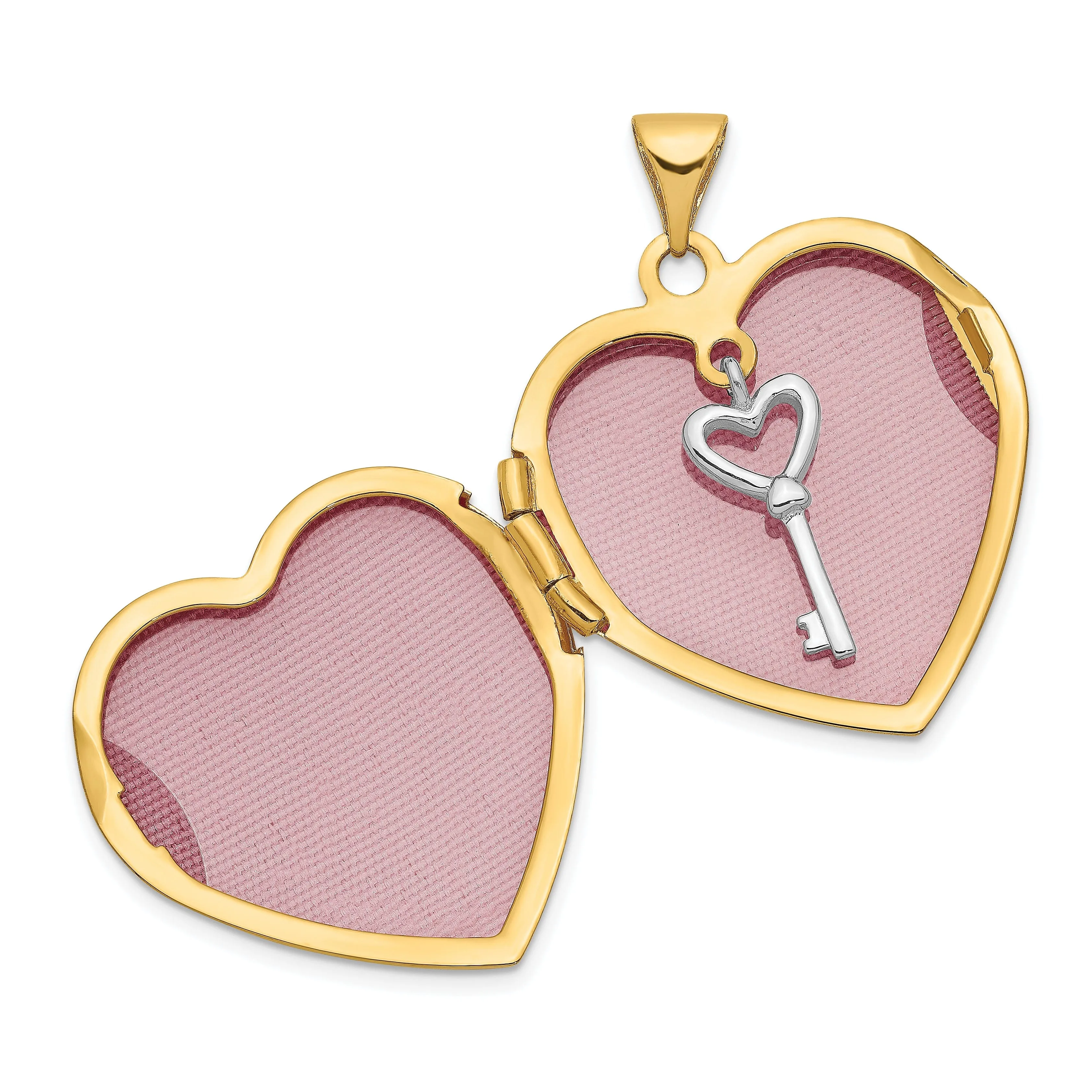 14k Two-tone Gold Heart Locket