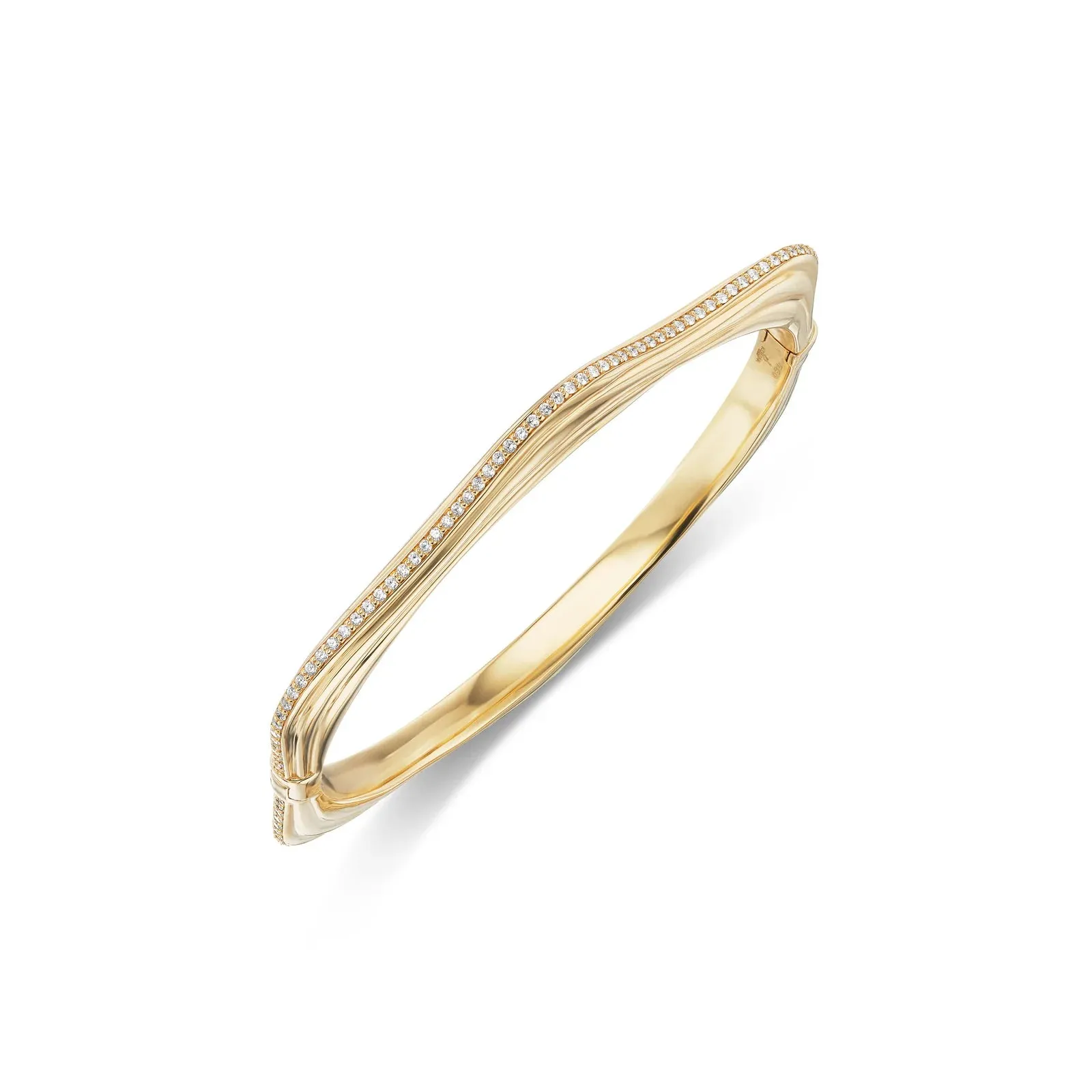 18KY Marea Bangle with Diamonds