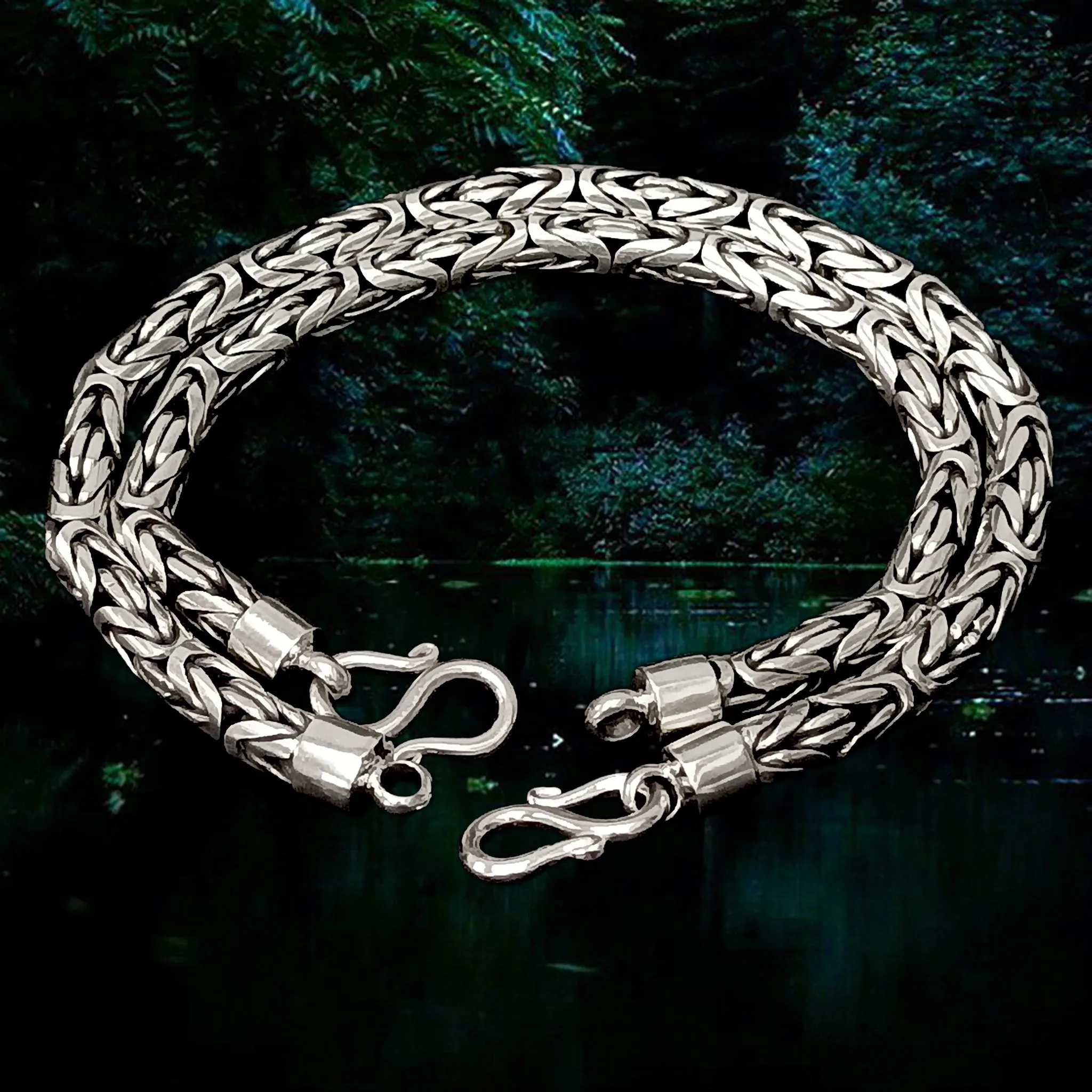 5mm Silver Viking King Bracelet