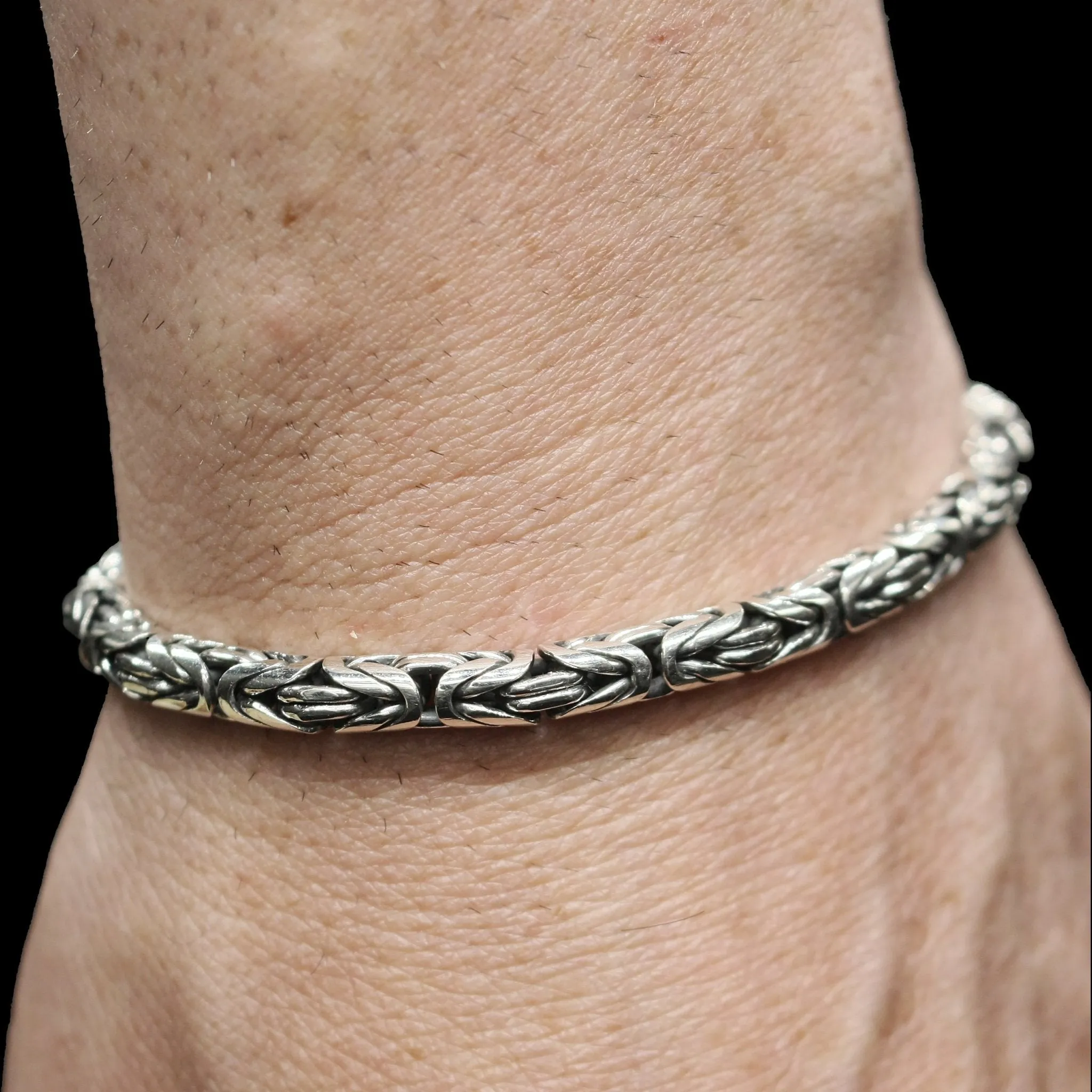 5mm Silver Viking King Bracelet