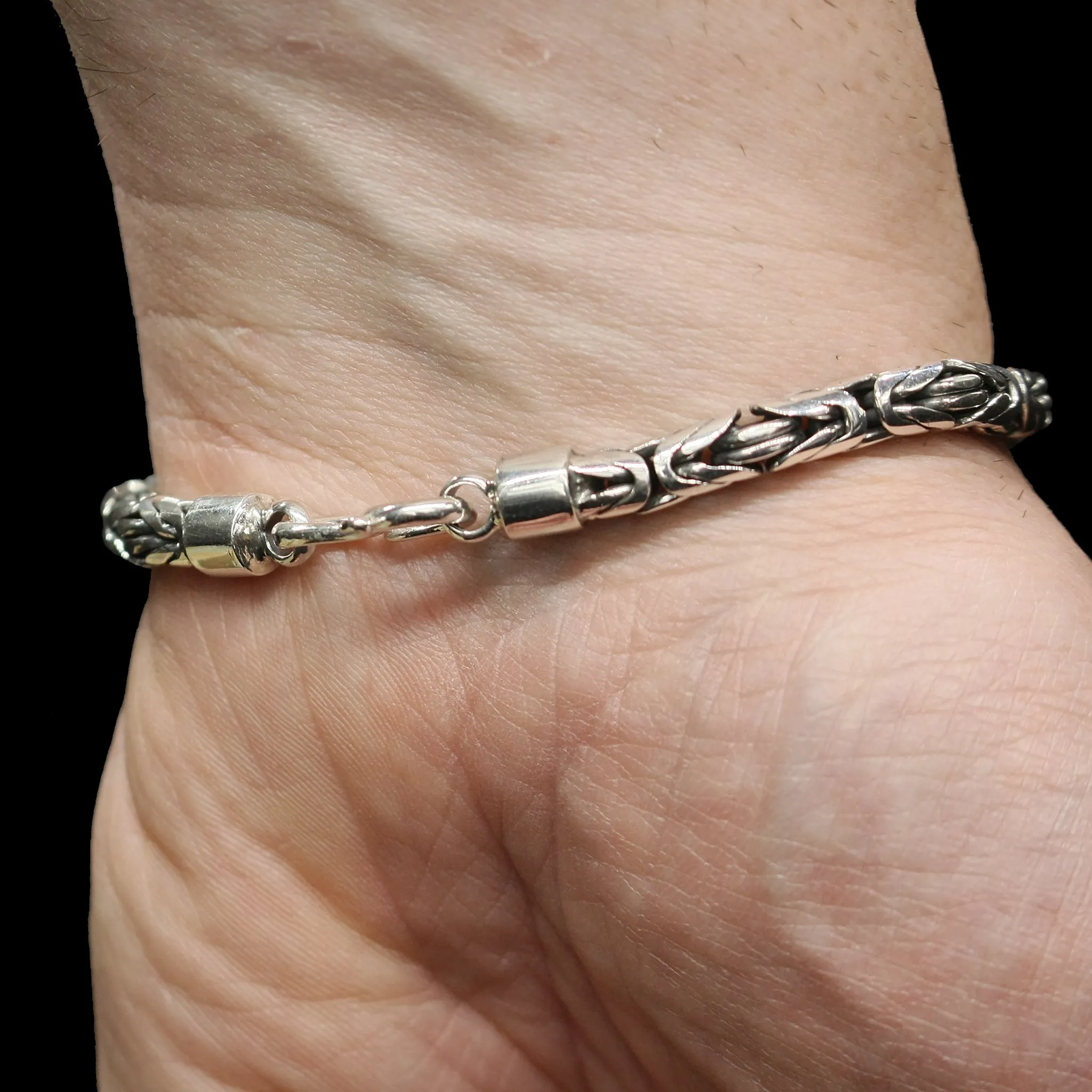 5mm Silver Viking King Bracelet