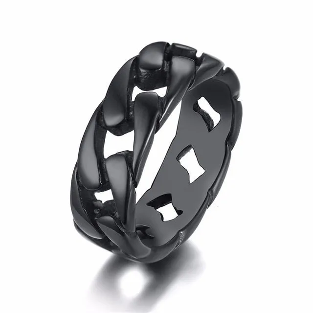 7MM Men Stainless Steel Ring for Men