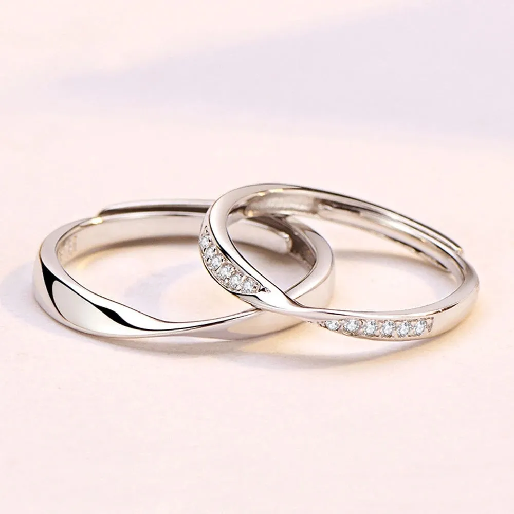 925 Sterling Silver Infinite Couple Rings