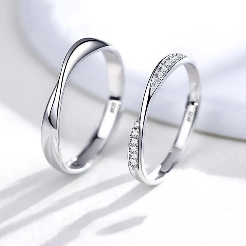 925 Sterling Silver Infinite Couple Rings