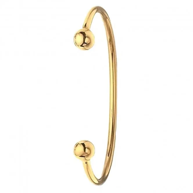 9ct Yellow Gold Torc Bangle BN116