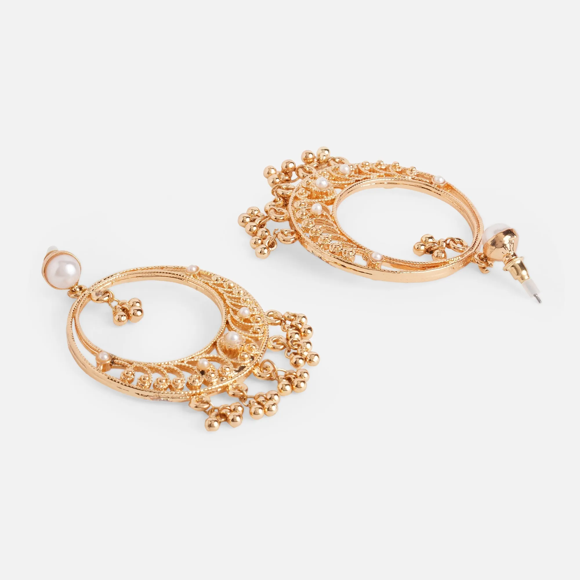 Accessorize London Gold Filigree Chanbalis Zinc Chandbali Earring