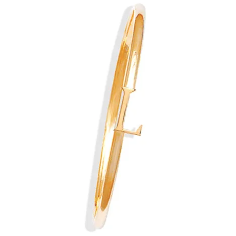 Alice Alphabet Initial Bangle Yellow Gold