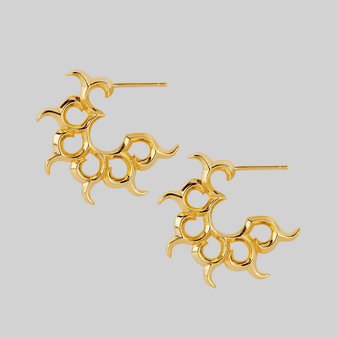 ANDROMEDA. Pinwheel Hoop Earrings - Gold