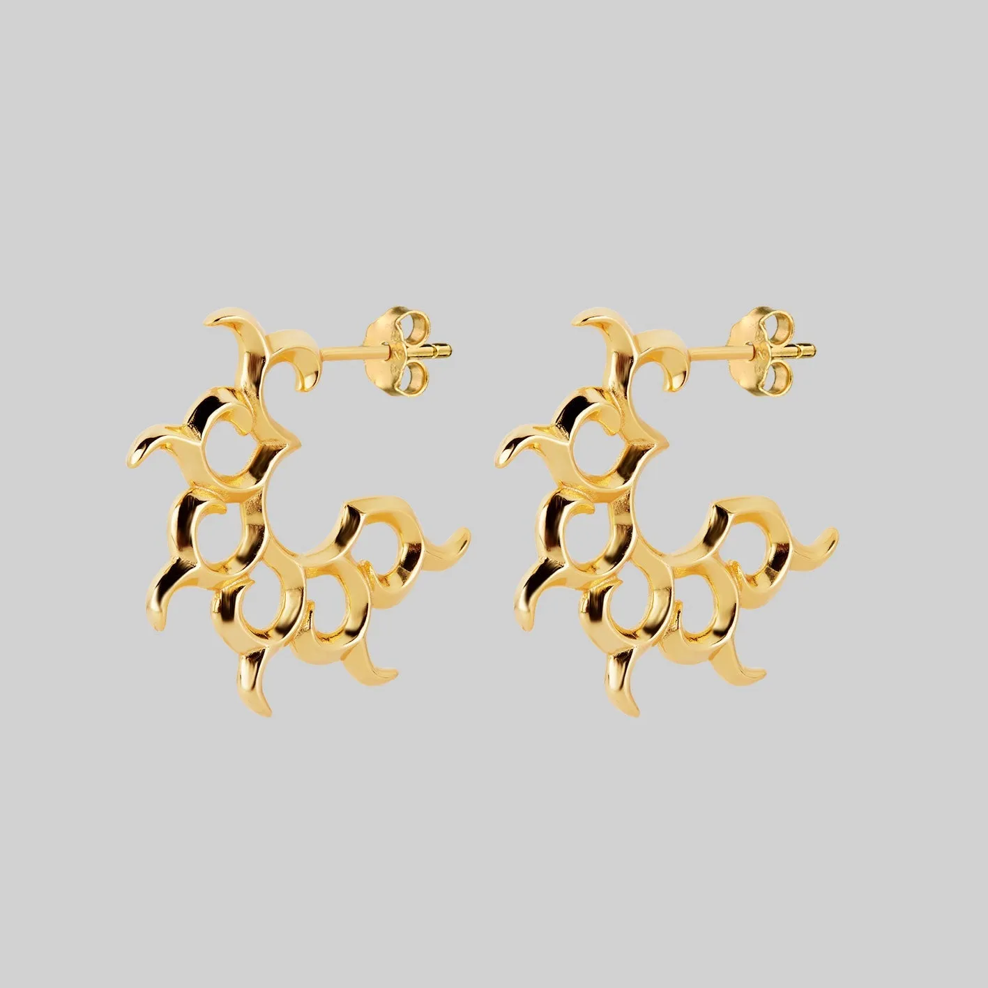 ANDROMEDA. Pinwheel Hoop Earrings - Gold