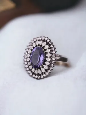 Antique Purple Sylvie Zirconia Ring