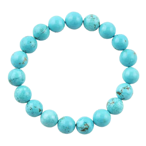 Barse Polished Bead Bracelet-Turquoise Magnesite