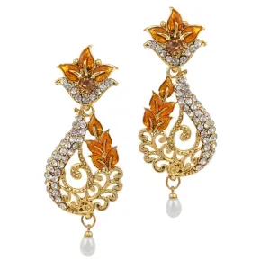 Bhavi Jewels Gold Plated Austrian Stone Dangler Earrings