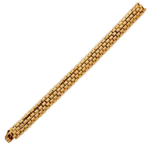 Boucheron French Brick Yellow Gold Chain Bracelet