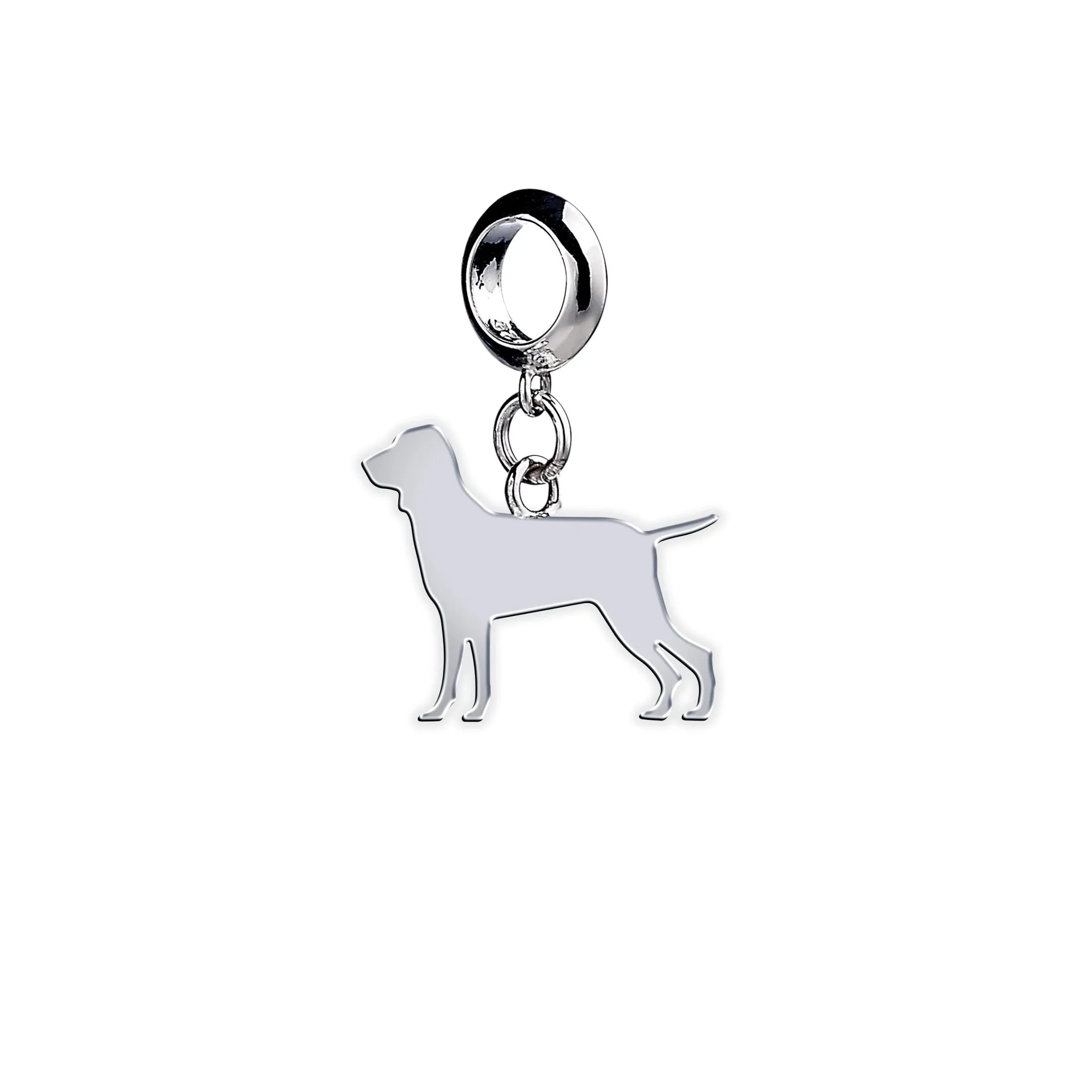 Bracco Italiano Silhouette Silver Charm