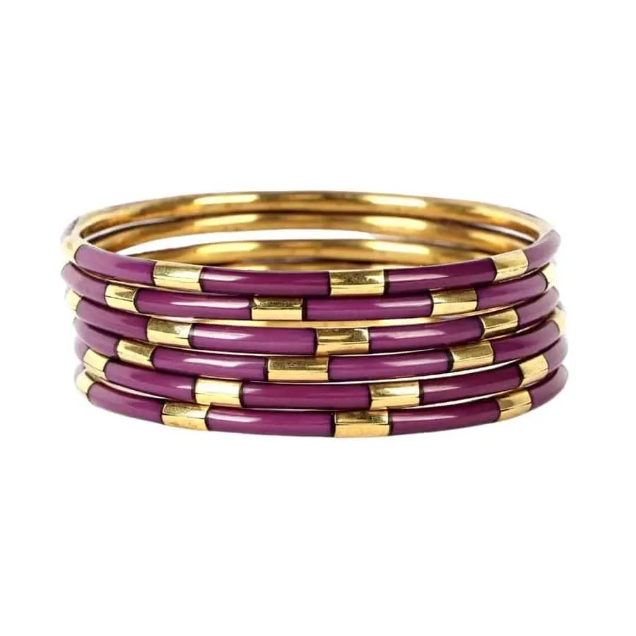 Budha Girl - Veda Enamel Bangles - Amethyst