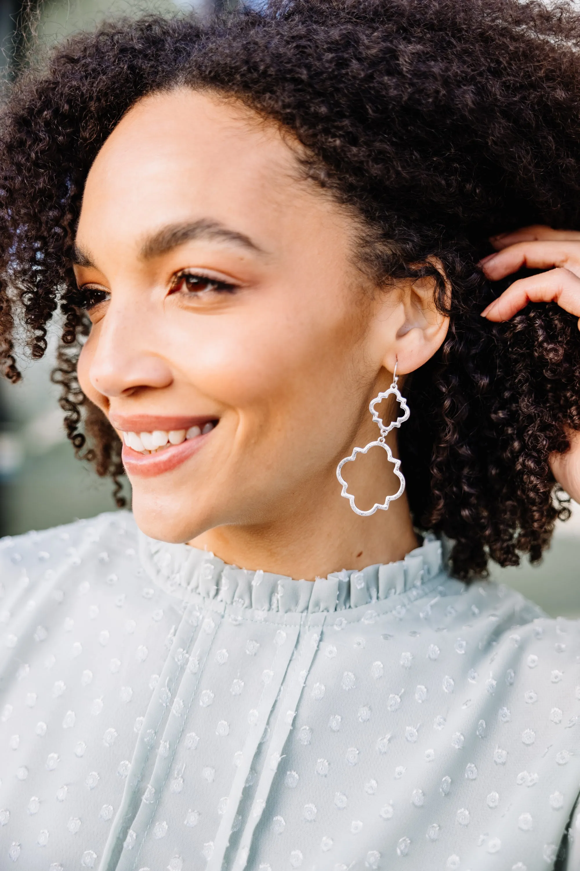 Can't Say No Silver Earrings