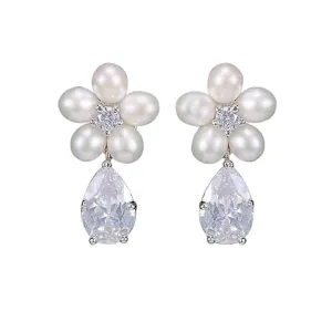 Chelsea Crystal and Pearl Earrings