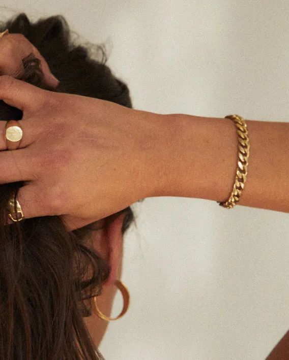 Chunky Curb Bracelet | Gold