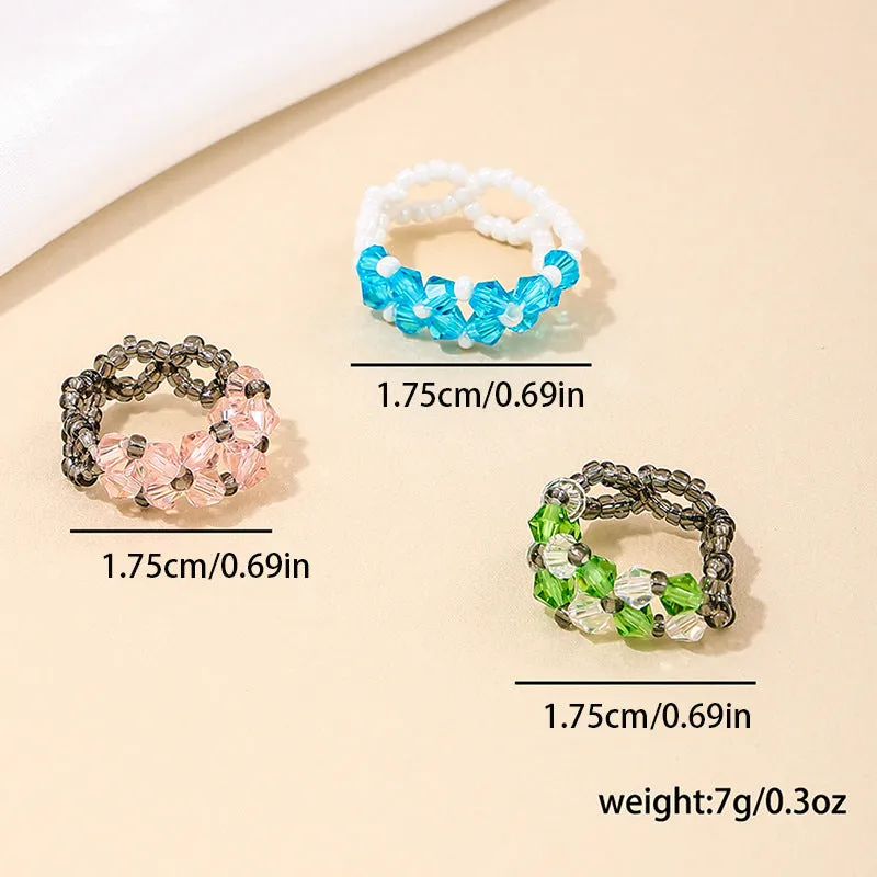 Colorful Forest Style Ring Set for Stylish Women