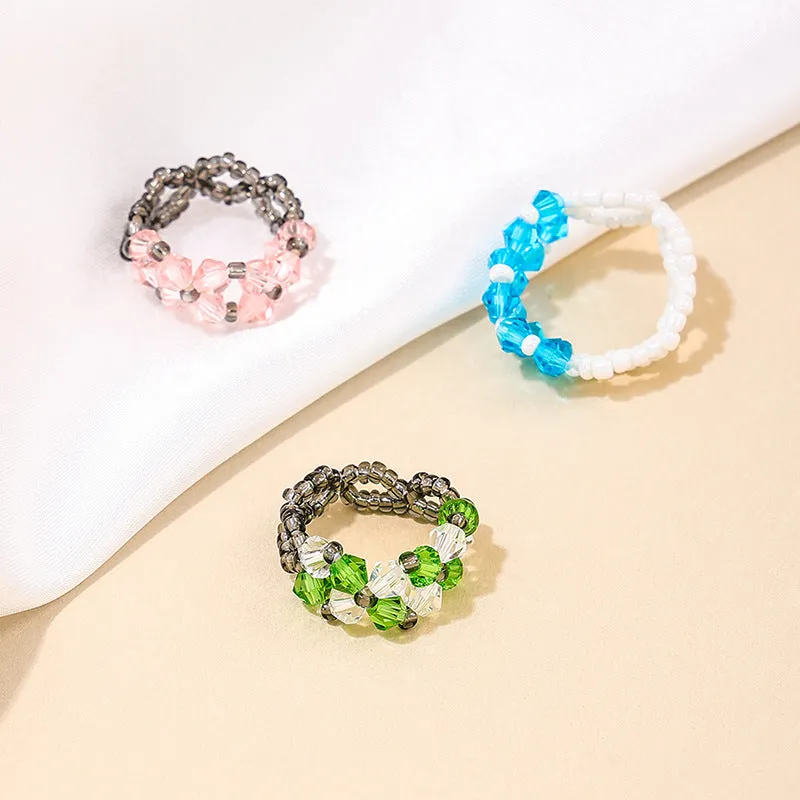 Colorful Forest Style Ring Set for Stylish Women