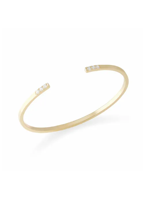 Dainty Gold CZ Cuff