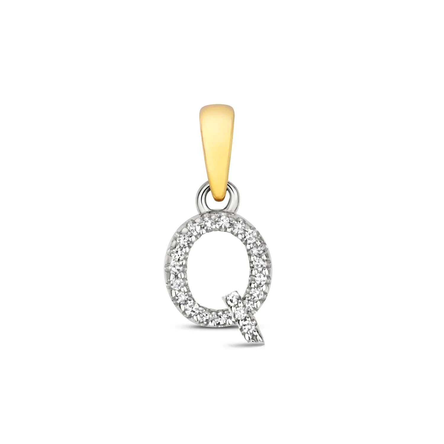 Diamond Initial Necklace | Solid 9 Carat Gold Charm | A to Z