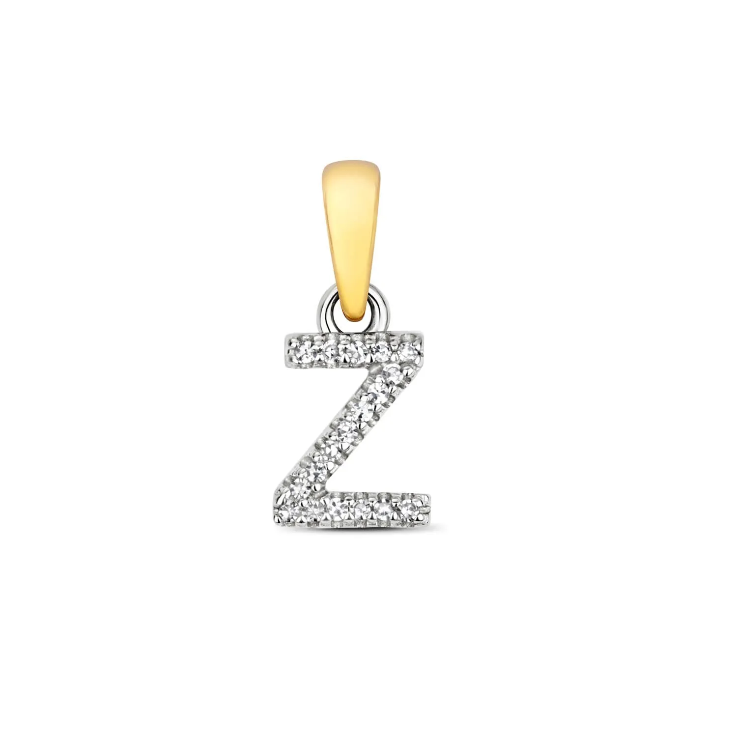 Diamond Initial Necklace | Solid 9 Carat Gold Charm | A to Z