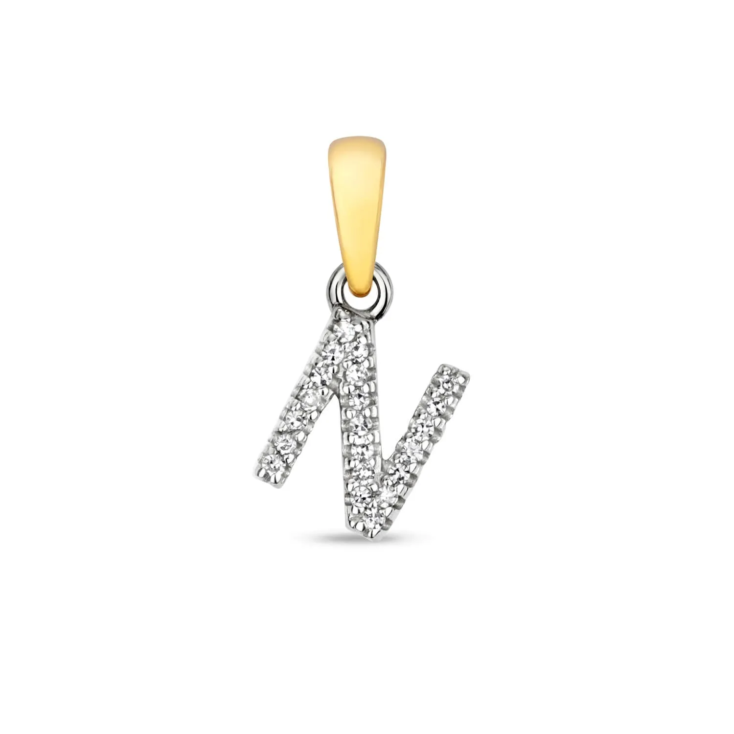 Diamond Initial Necklace | Solid 9 Carat Gold Charm | A to Z