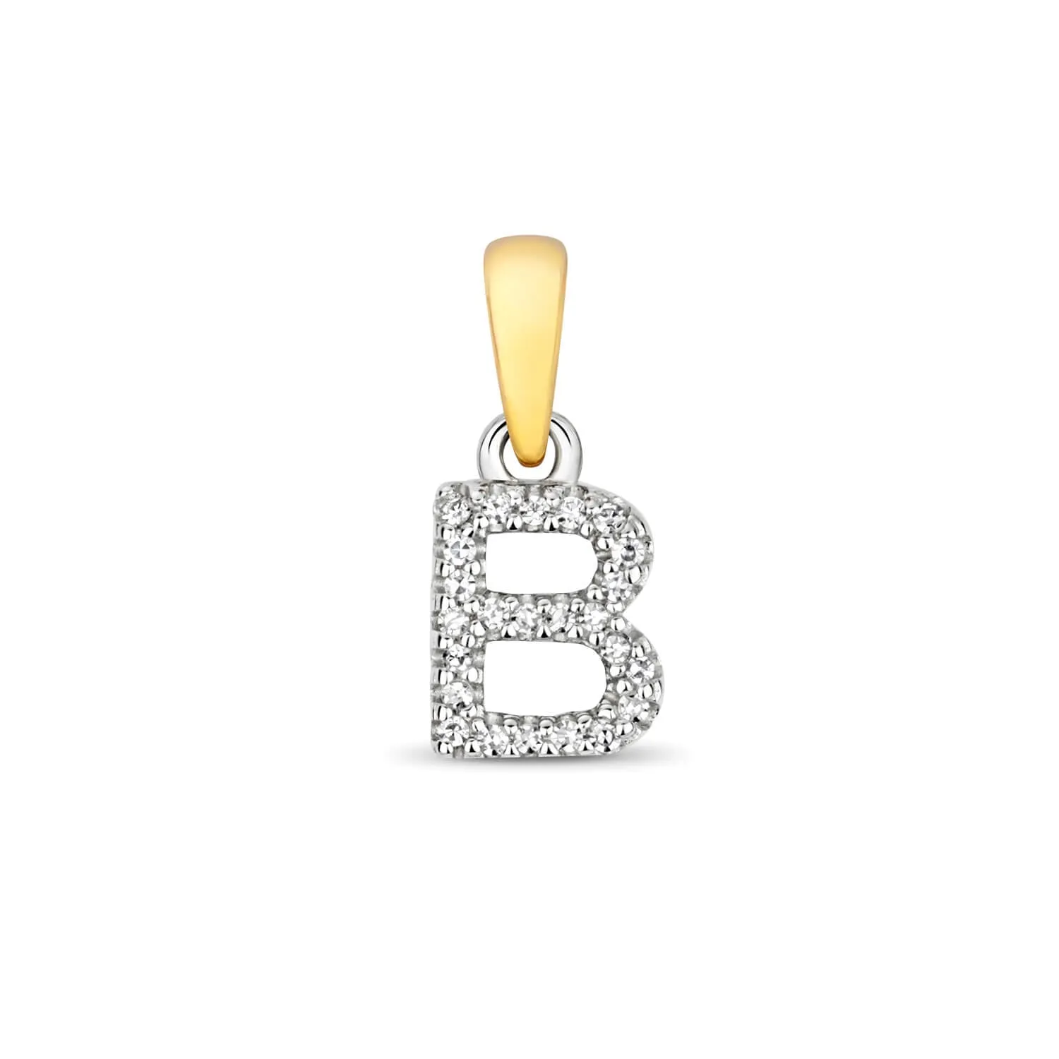 Diamond Initial Necklace | Solid 9 Carat Gold Charm | A to Z