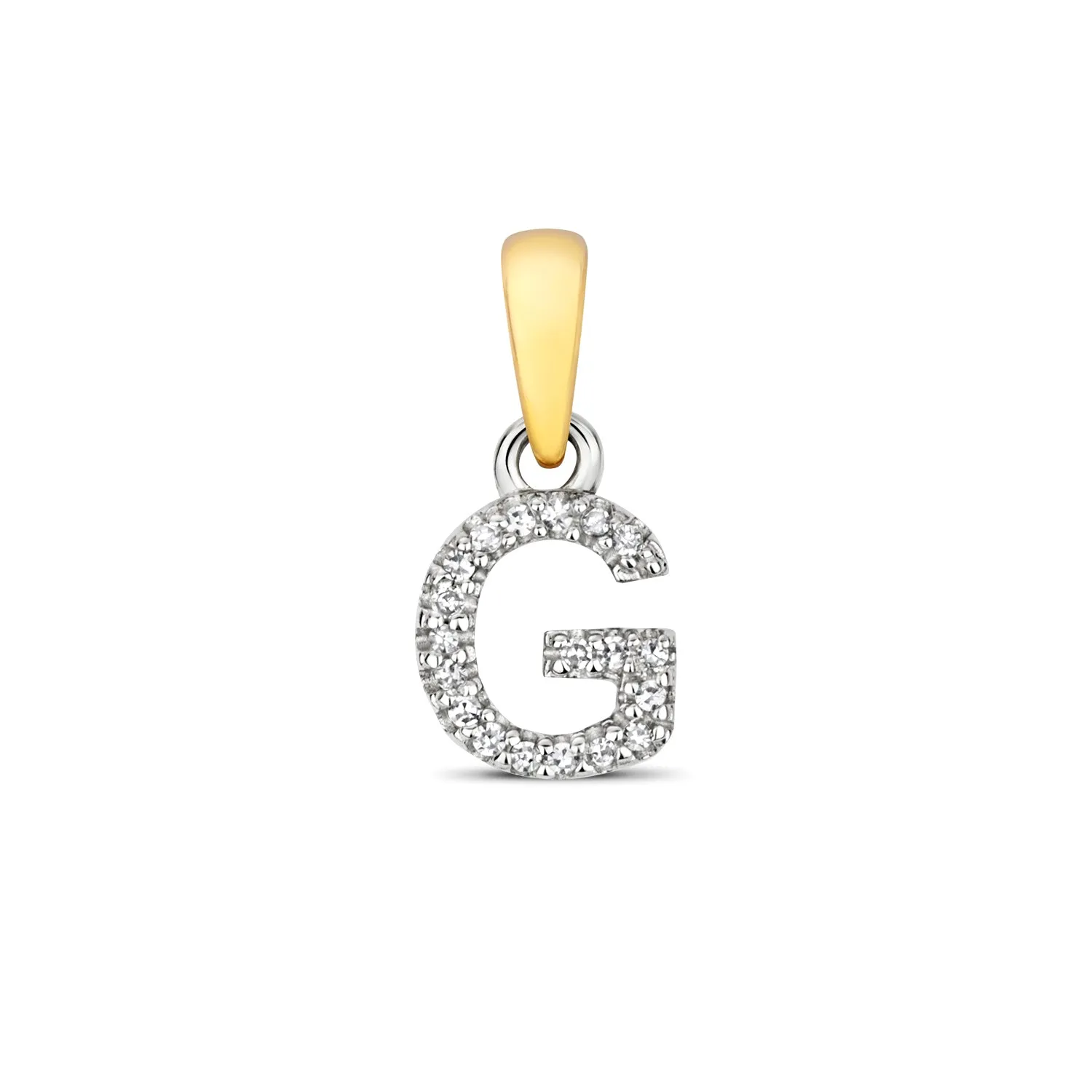 Diamond Initial Necklace | Solid 9 Carat Gold Charm | A to Z