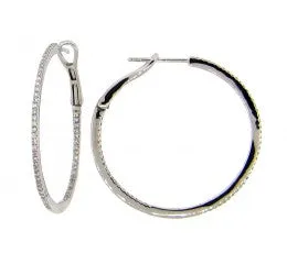 Dilamani Diamond Inside/Outside Hoop Earring