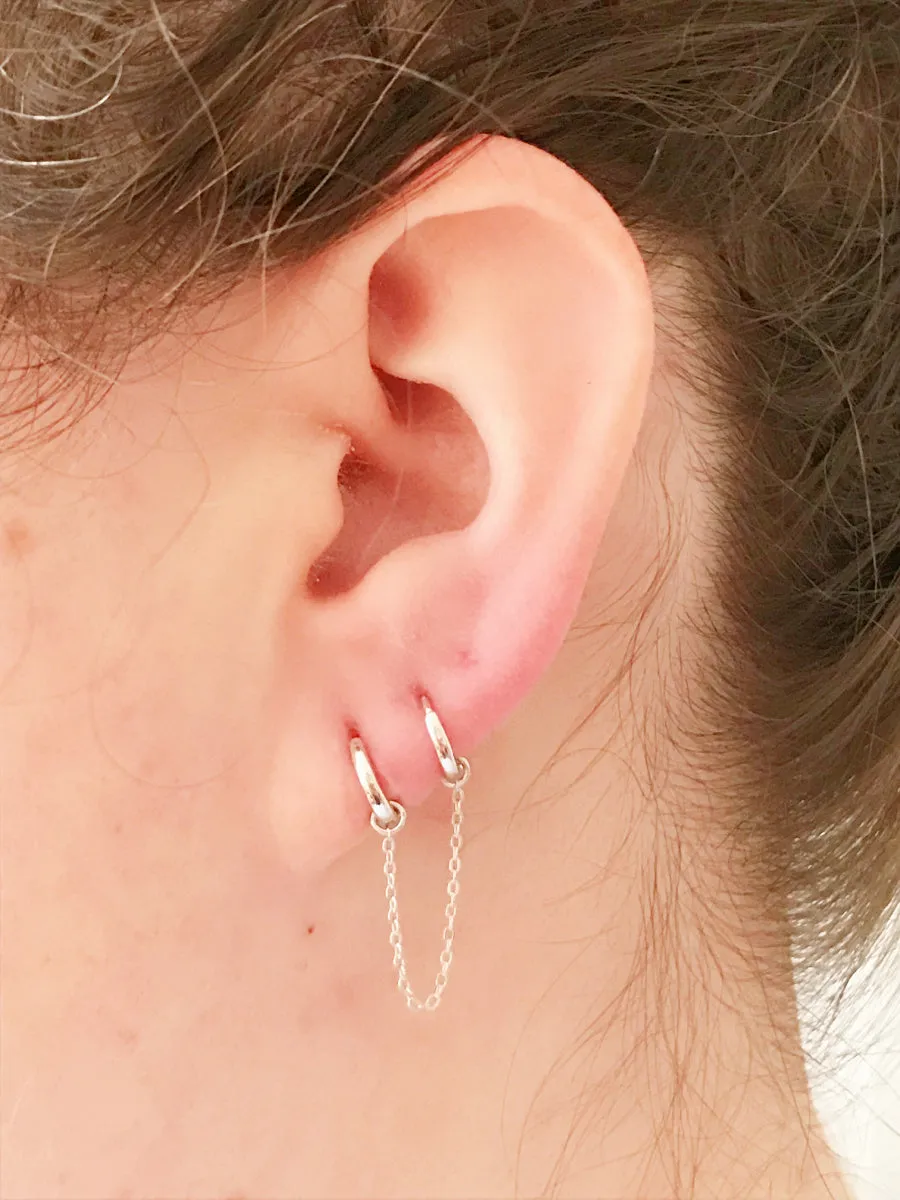 Double Huggie Earring