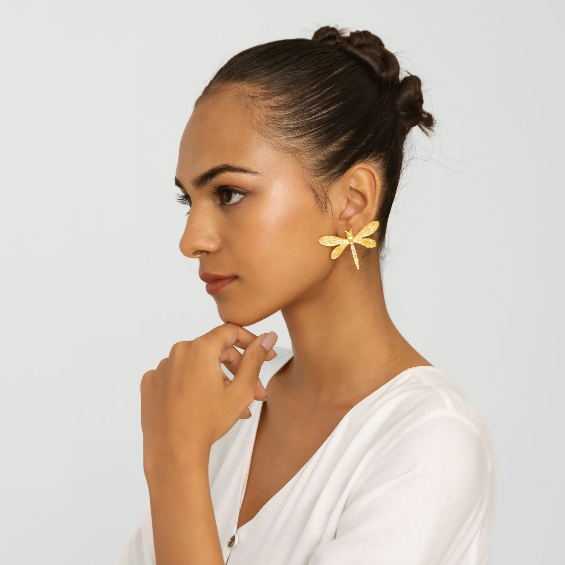 Dragonfly Earrings - Gold