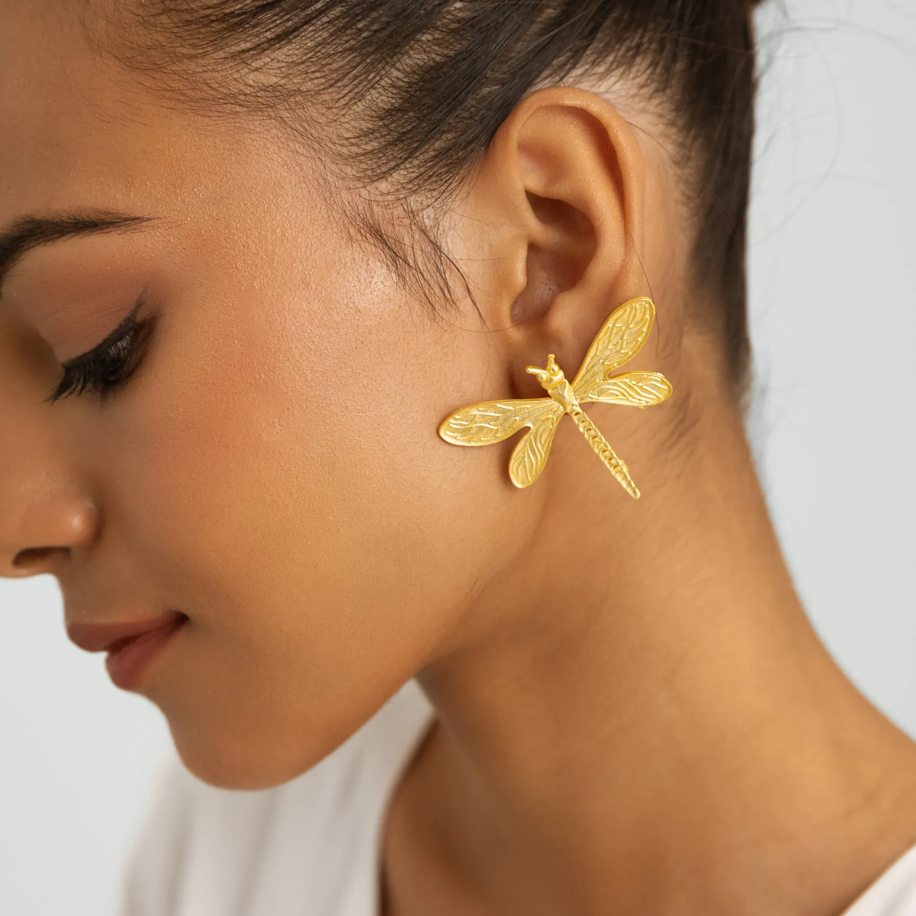 Dragonfly Earrings - Gold