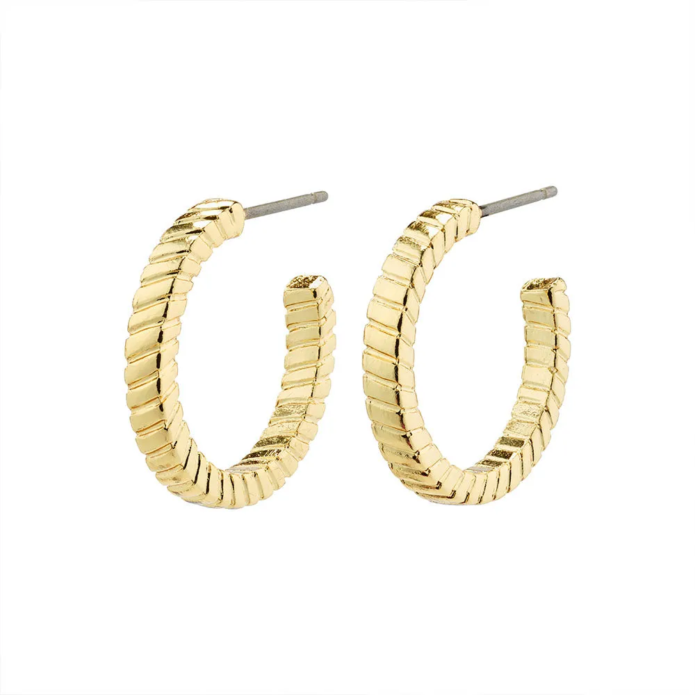 Ecstatic Gold Plated Hoops