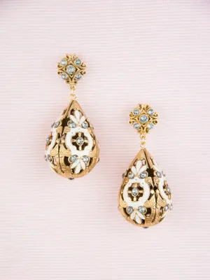 Enamel Drop Earrings