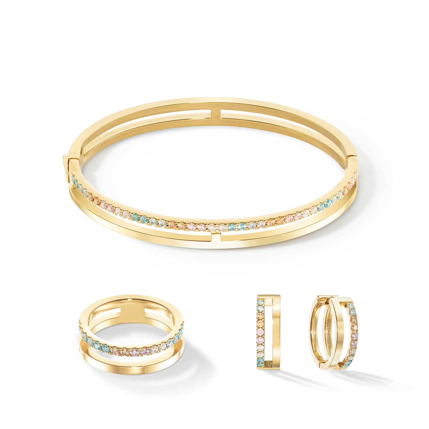 Eternal Unity Bangle gold-multicolour pastel