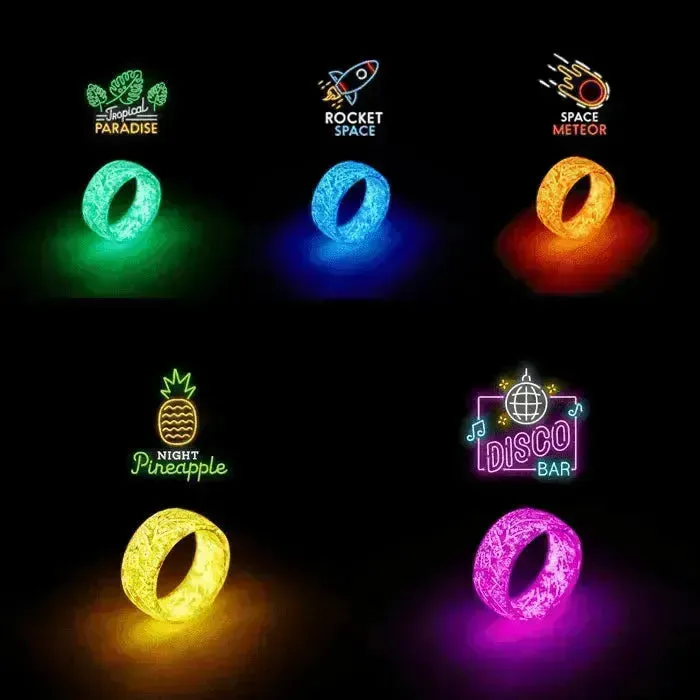 Fashionable Luminous Resin Ring