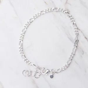 Figaro Chain Bracelet - Sterling Silver