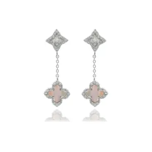 Georgini Sydney Soiree Fairwater Mother of Pearl Drop Earrings - Silver