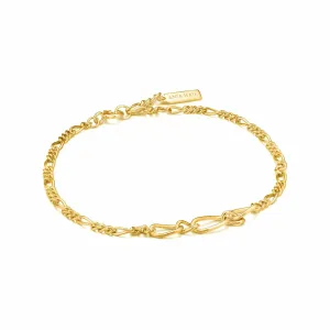 Gold Figaro Chain Bracelet