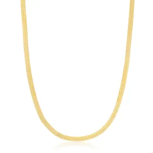 Gold Flat Snake Chain Necklace