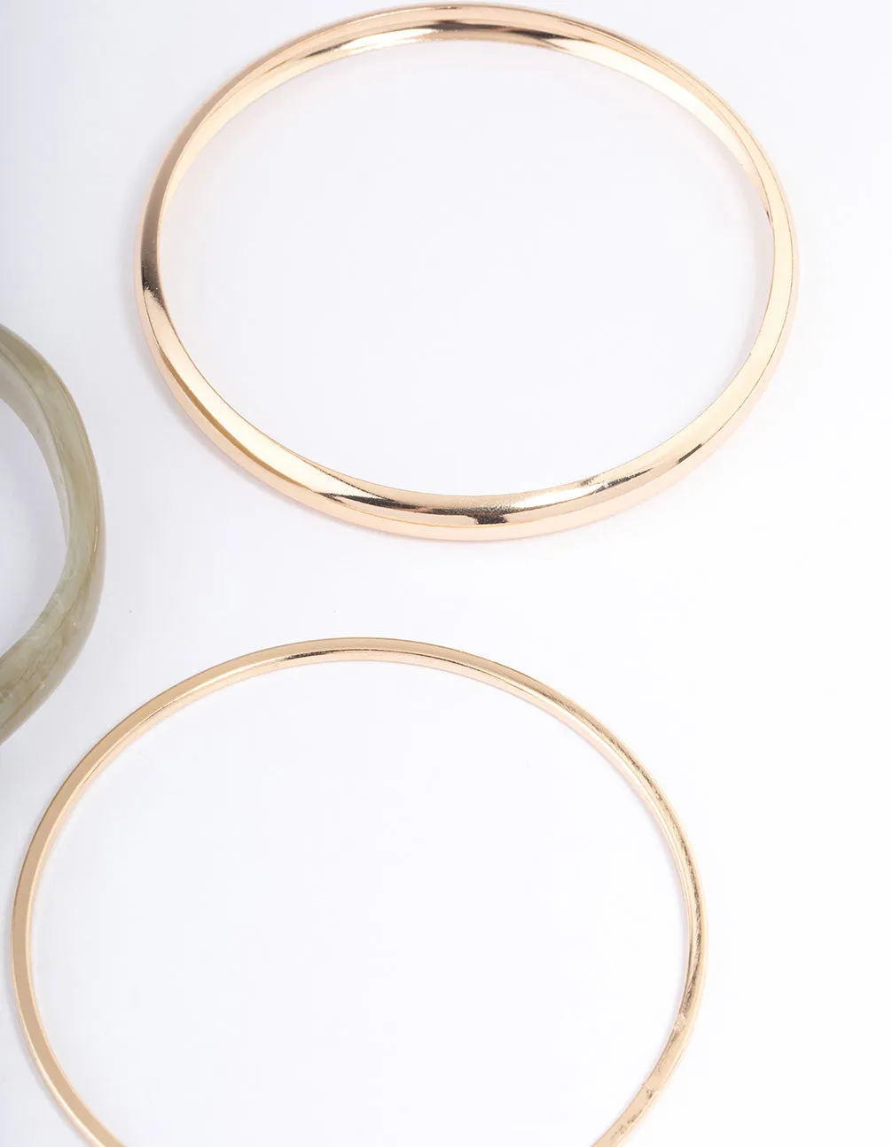 Gold Organic Shape Bangle Pack